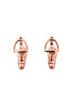 Solid Rose Gold Horse & Stirrup Cufflinks