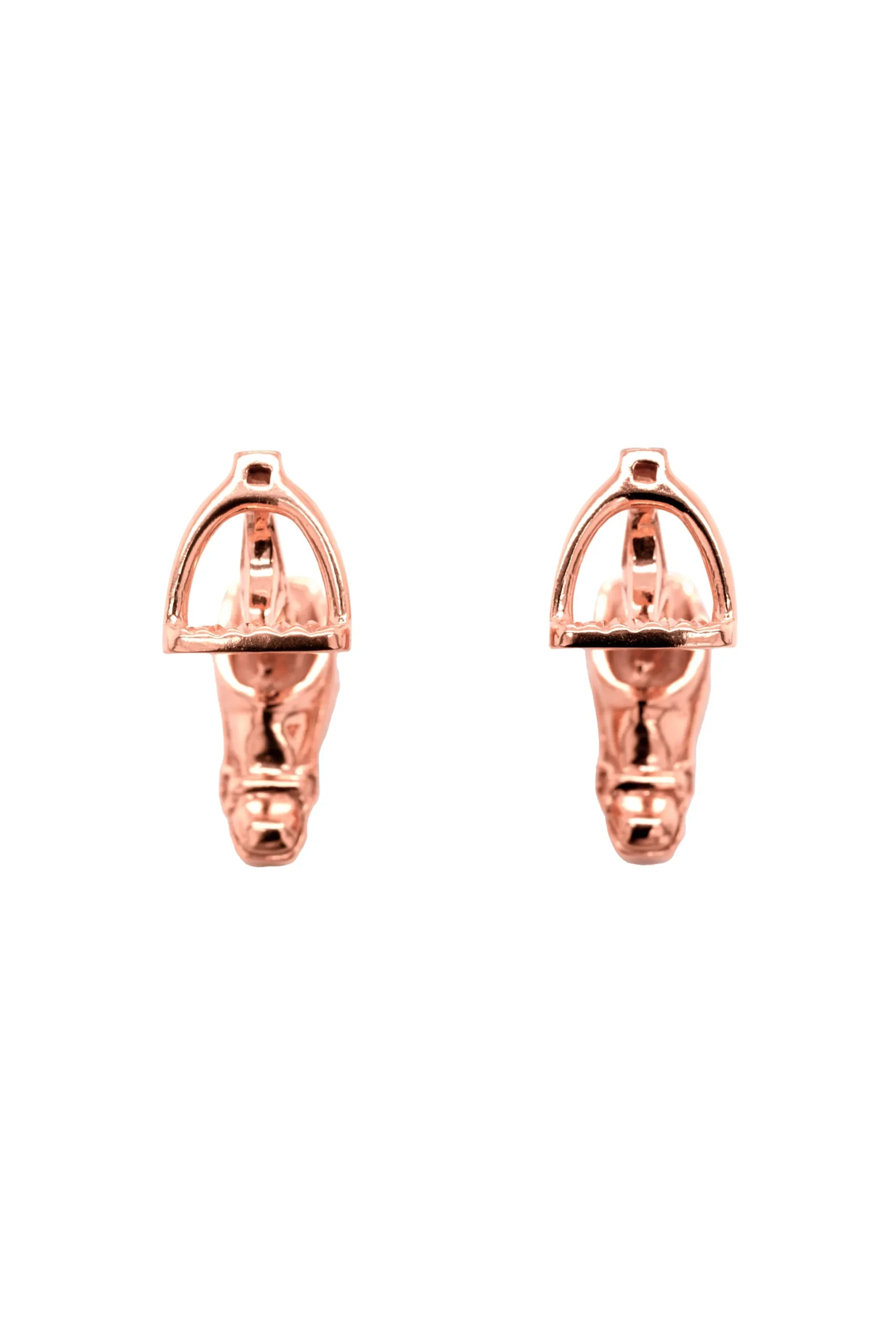 Solid Rose Gold Horse & Stirrup Cufflinks