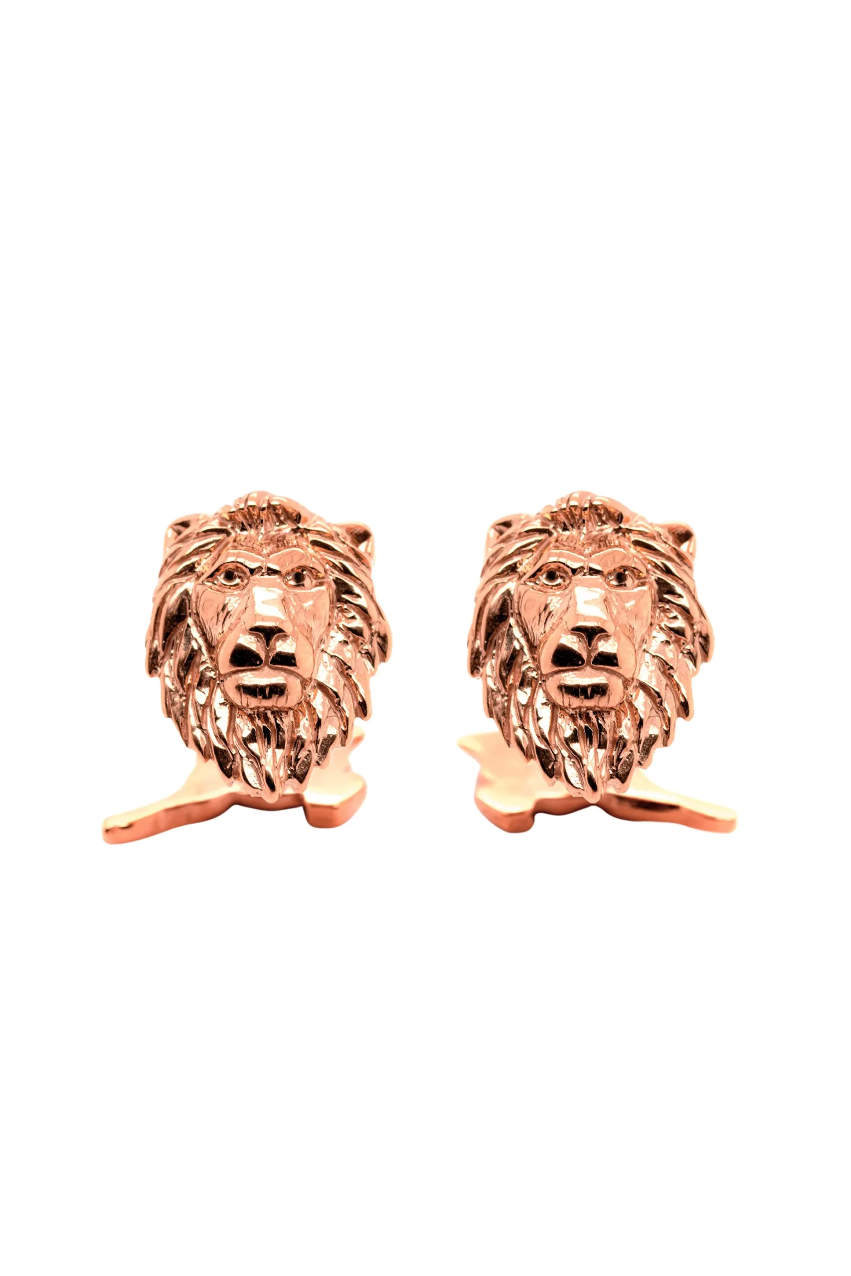 Solid Rose Gold Lion & Gazelle Cufflinks