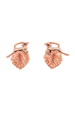 Solid Rose Gold Lion & Gazelle Cufflinks
