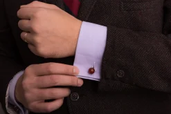 Solid White Gold Eagle Claw with Ball Cufflinks