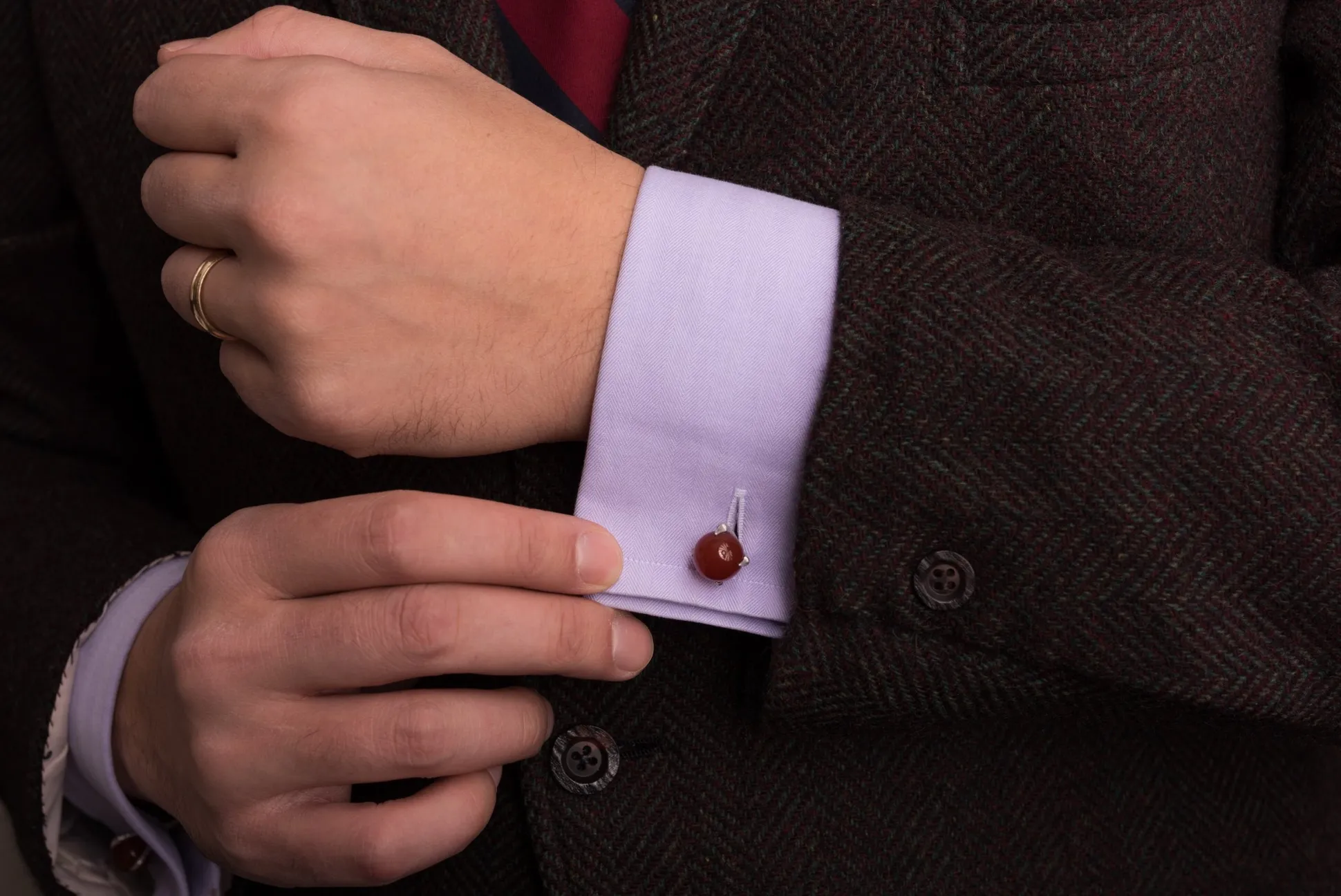 Solid White Gold Eagle Claw with Ball Cufflinks