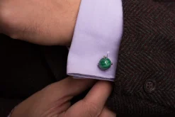 Solid White Gold Eagle Claw with Ball Cufflinks