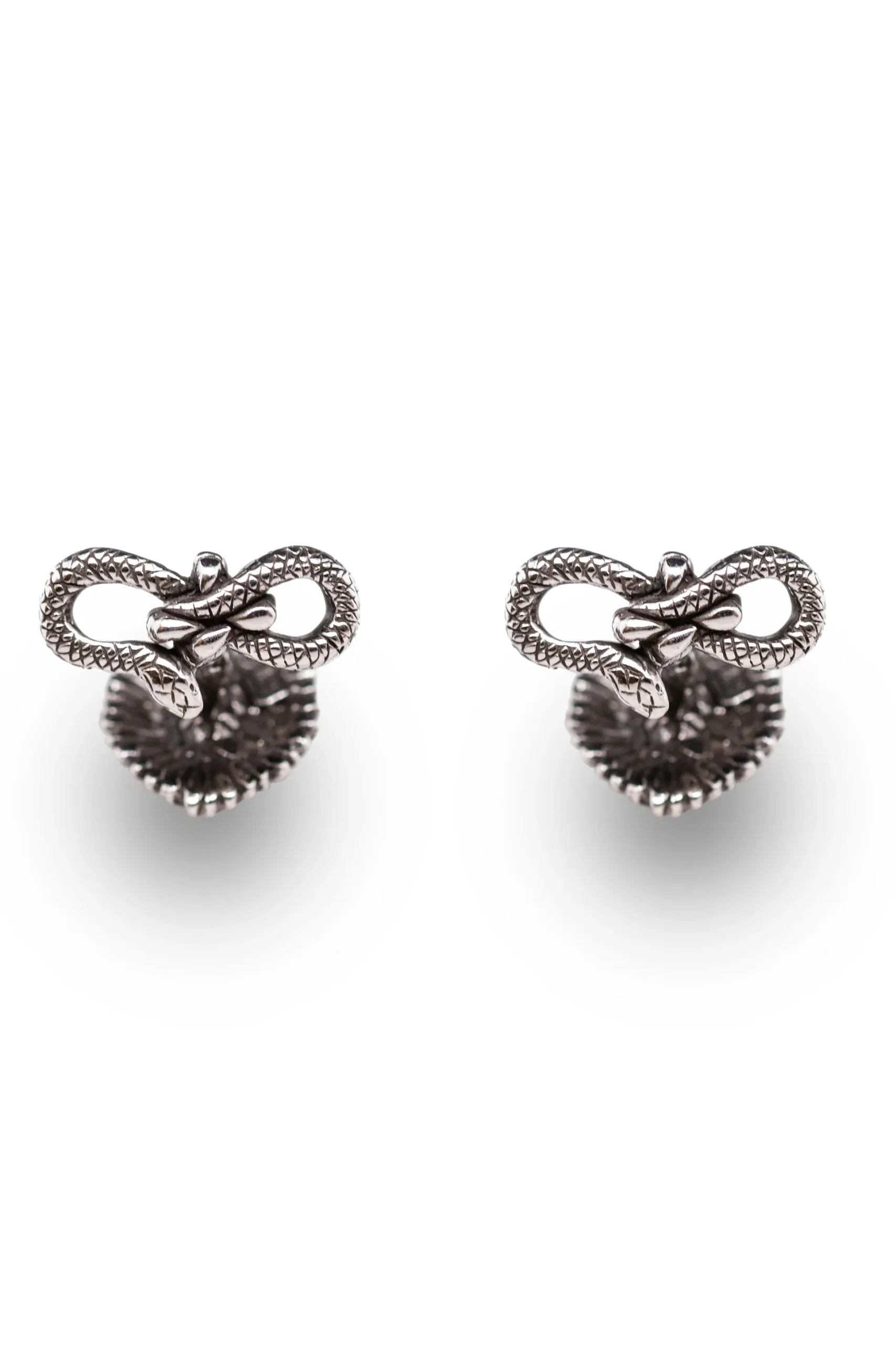 Solid White Gold Eagle & Snake Cufflinks