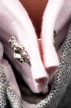 Solid White Gold Lion & Gazelle Cufflinks