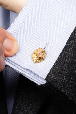 Solid Yellow Gold Eagle & Snake Cufflinks