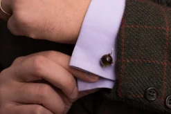 Solid Yellow Gold Eagle Talon with Ball Cufflinks