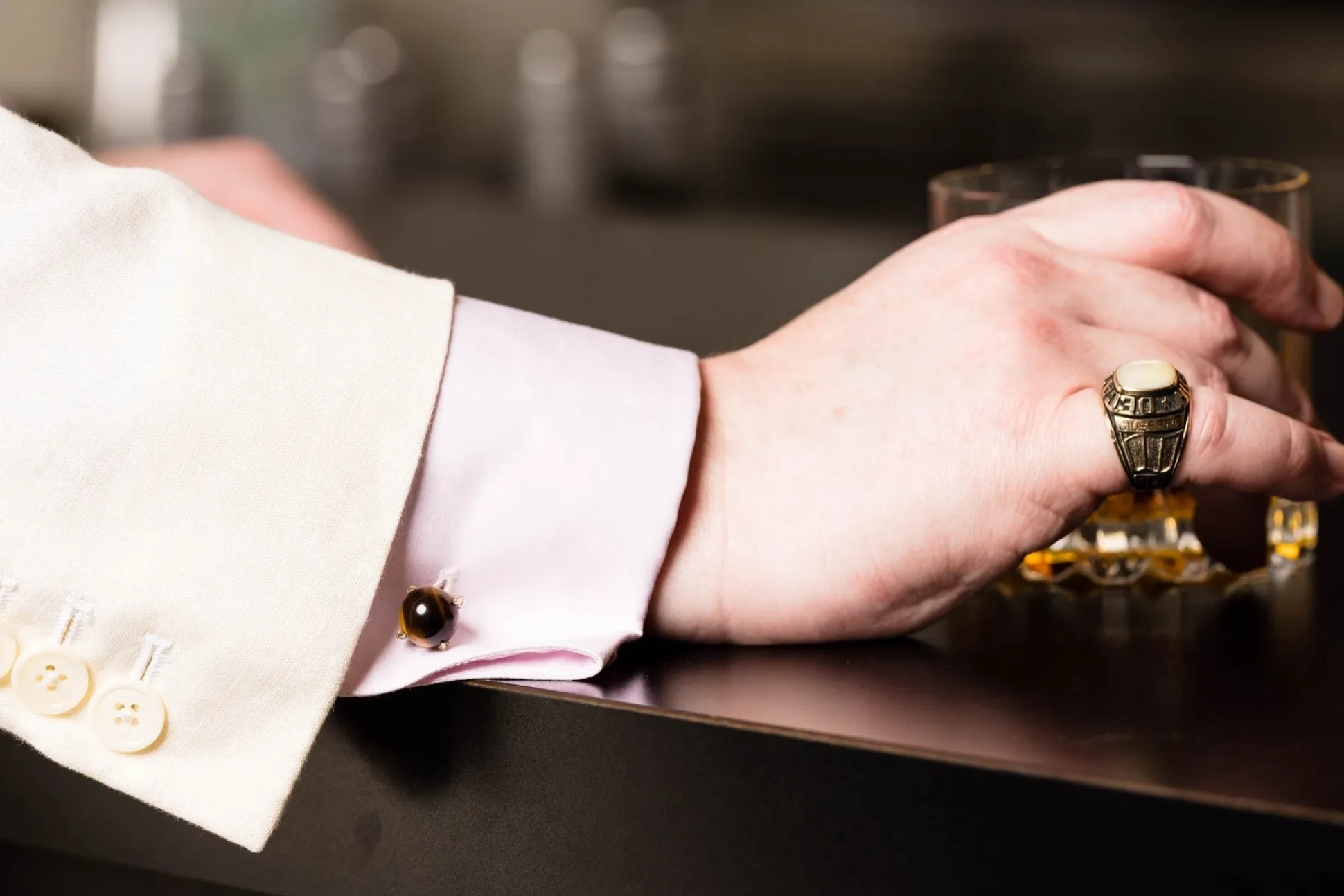 Solid Yellow Gold Eagle Talon with Ball Cufflinks