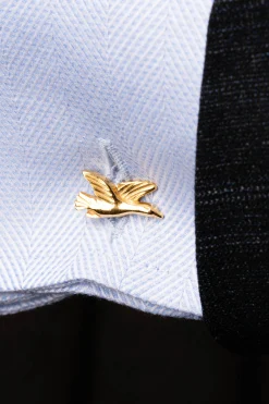 Solid Yellow Gold Fox & Goose Cufflinks