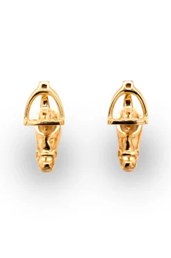 Solid Yellow Gold Horse & Stirrup Cufflinks