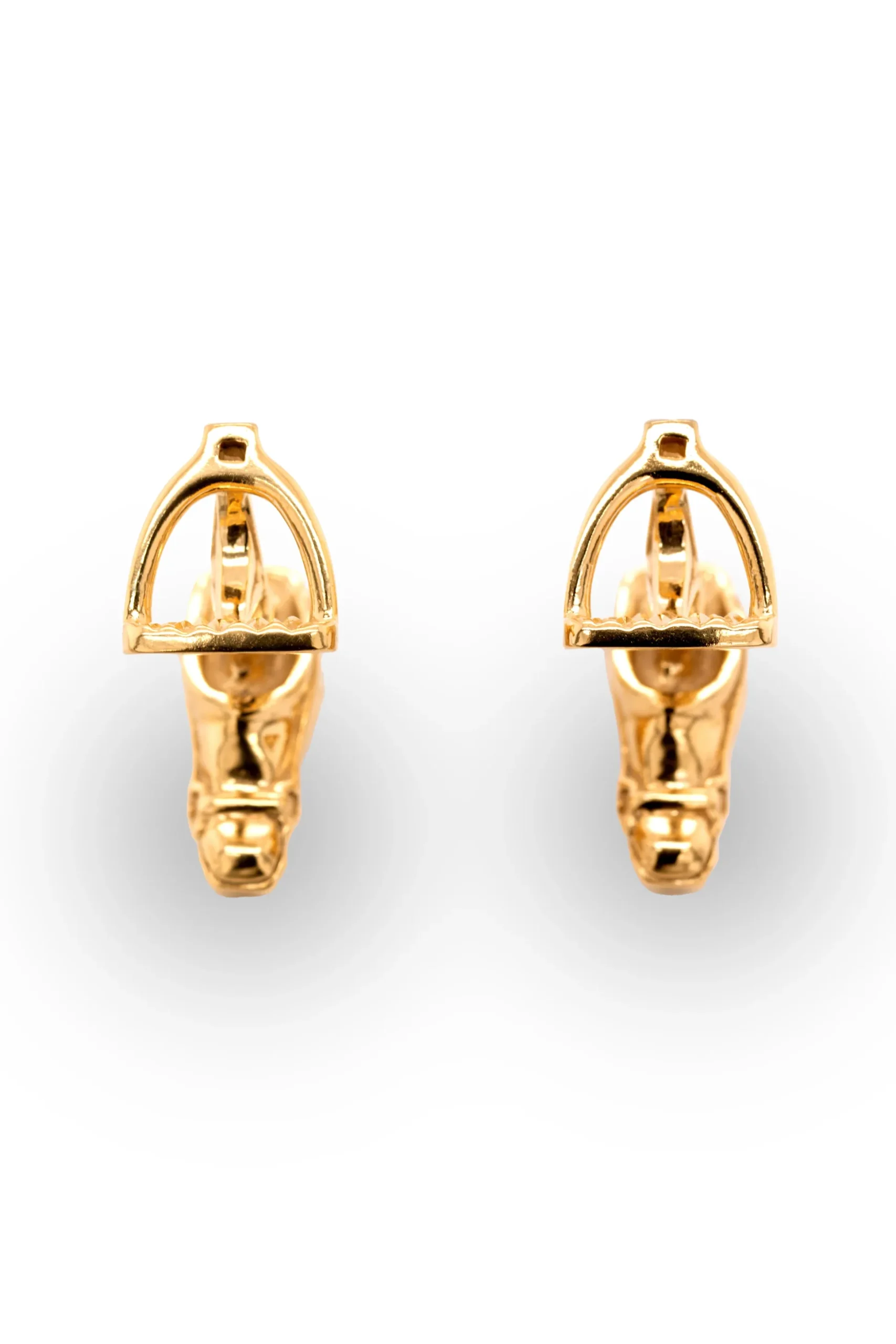 Solid Yellow Gold Horse & Stirrup Cufflinks