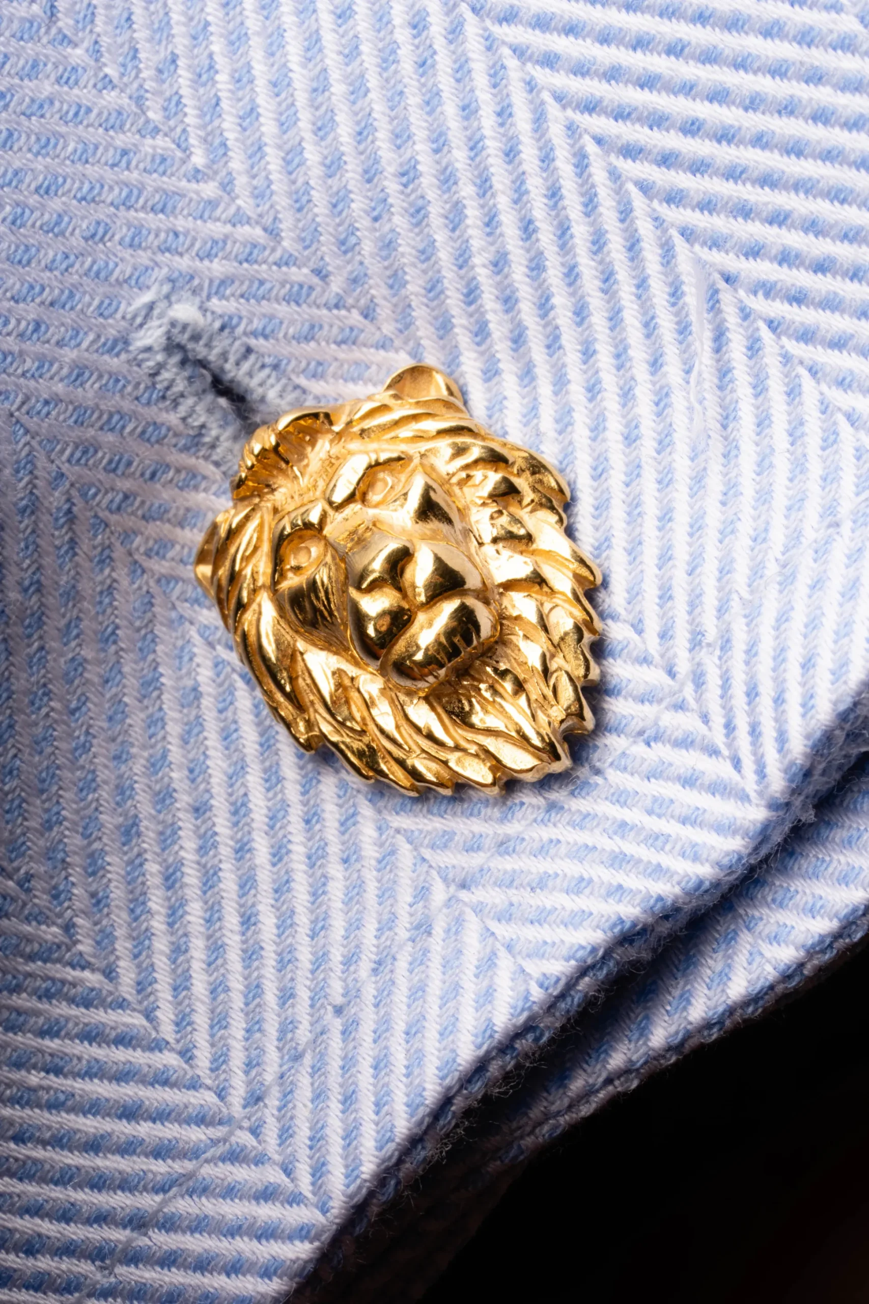 Solid Yellow Gold Lion & Gazelle Cufflinks