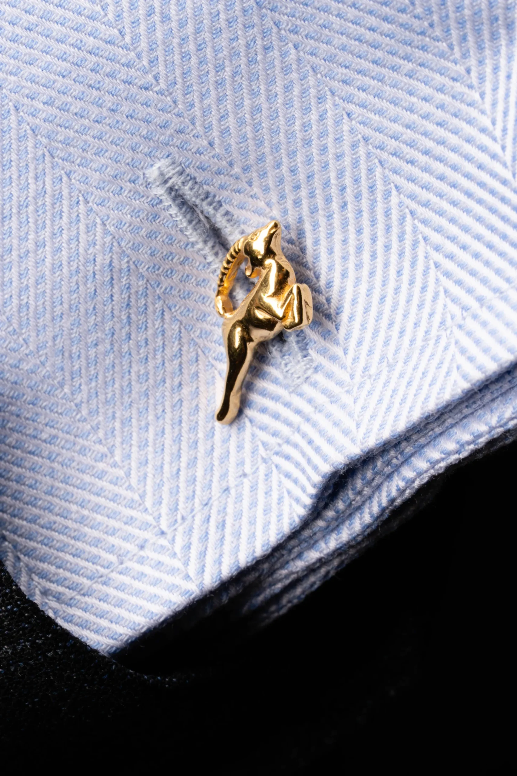 Solid Yellow Gold Lion & Gazelle Cufflinks
