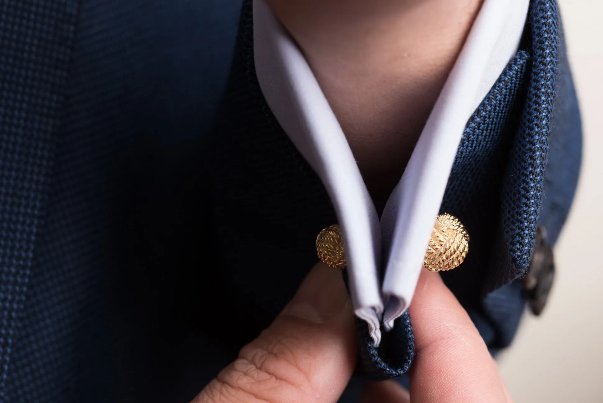 Solid Yellow Gold Monkey Fist Knot Cufflinks