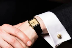 Solid Yellow Gold Monkey Fist Knot Cufflinks