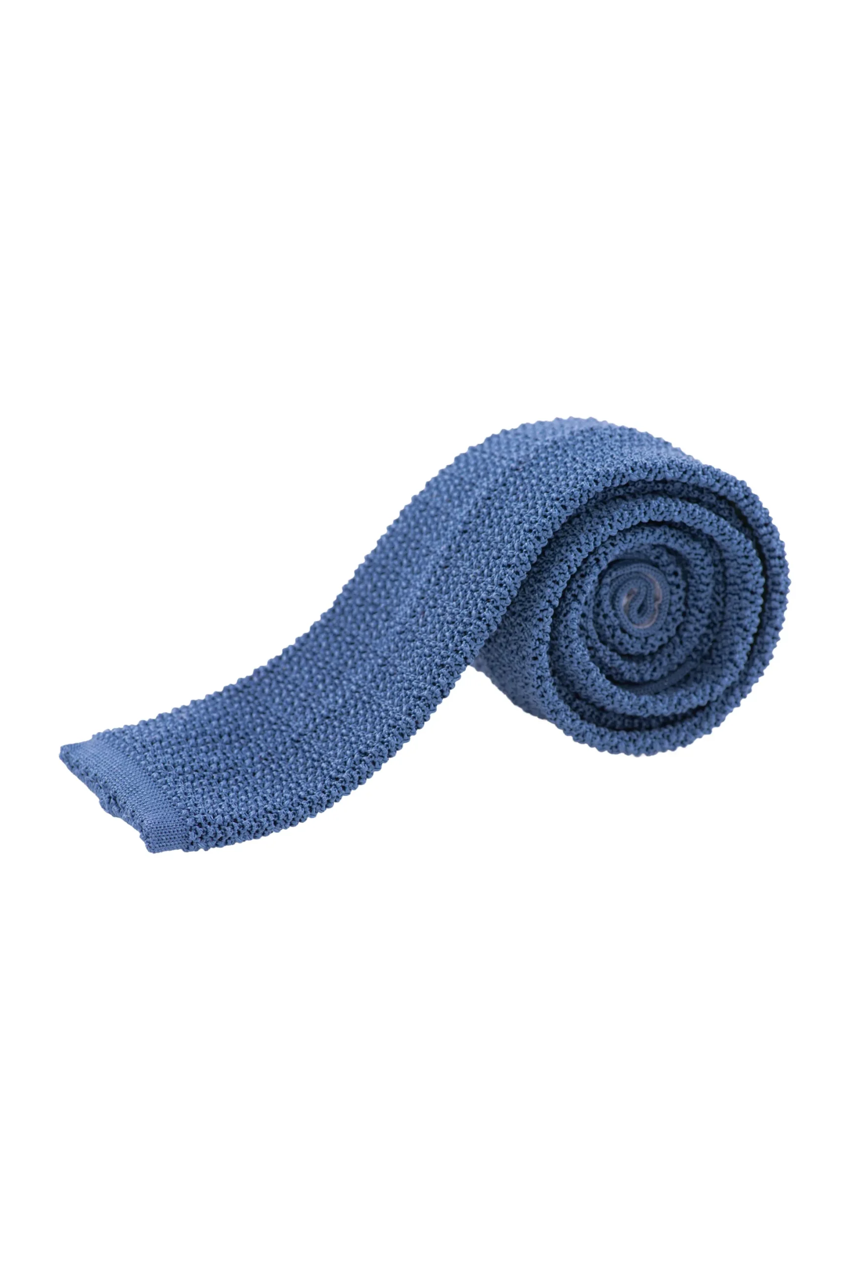 Steel Blue Silk Knit Tie