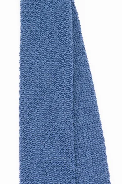 Steel Blue Silk Knit Tie