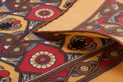 Straw Yellow Art Deco Egyptian Scarab Pocket Square