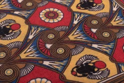 Straw Yellow Art Deco Egyptian Scarab Pocket Square