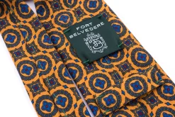 Sunflower Yellow Patterned Wool Challis Tie