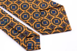 Sunflower Yellow Patterned Wool Challis Tie