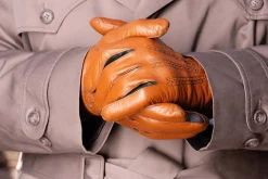 Tan Touchscreen Lamb Nappa Gloves