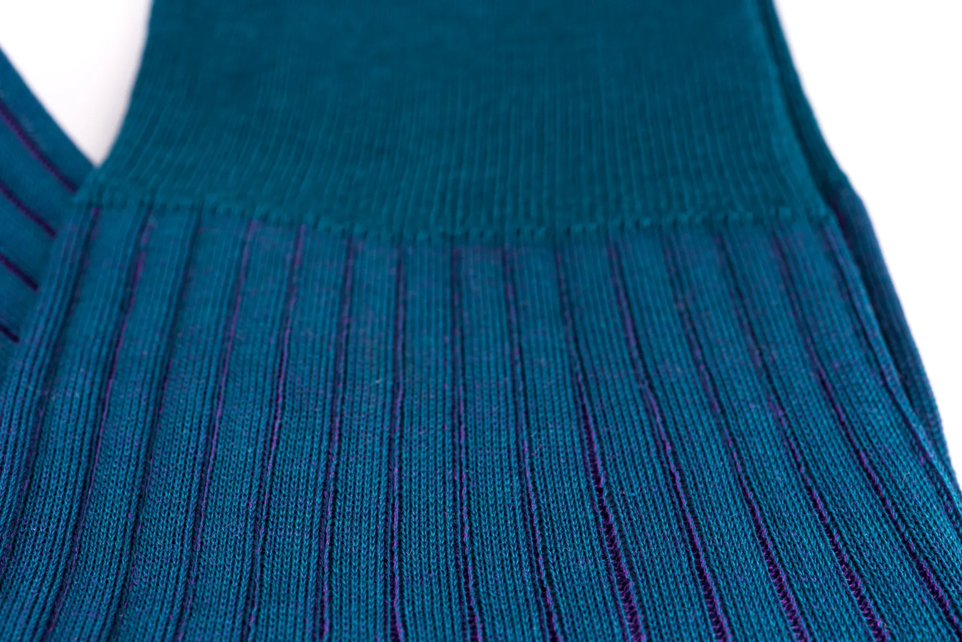 Teal & Purple Shadow Stripe Lightweight Cotton Socks