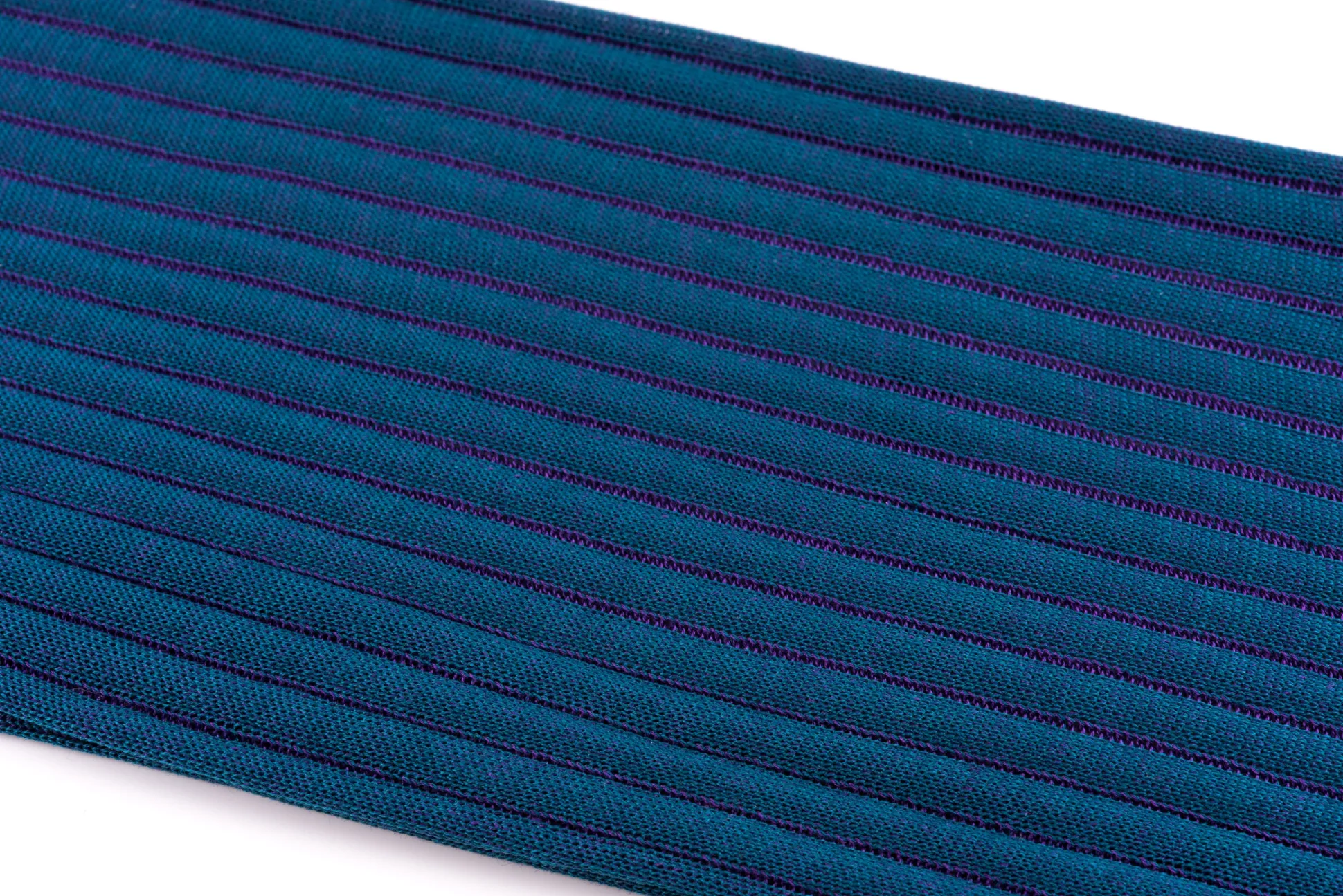 Teal & Purple Shadow Stripe Lightweight Cotton Socks