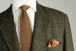 Tobacco Brown Silk Knit Tie