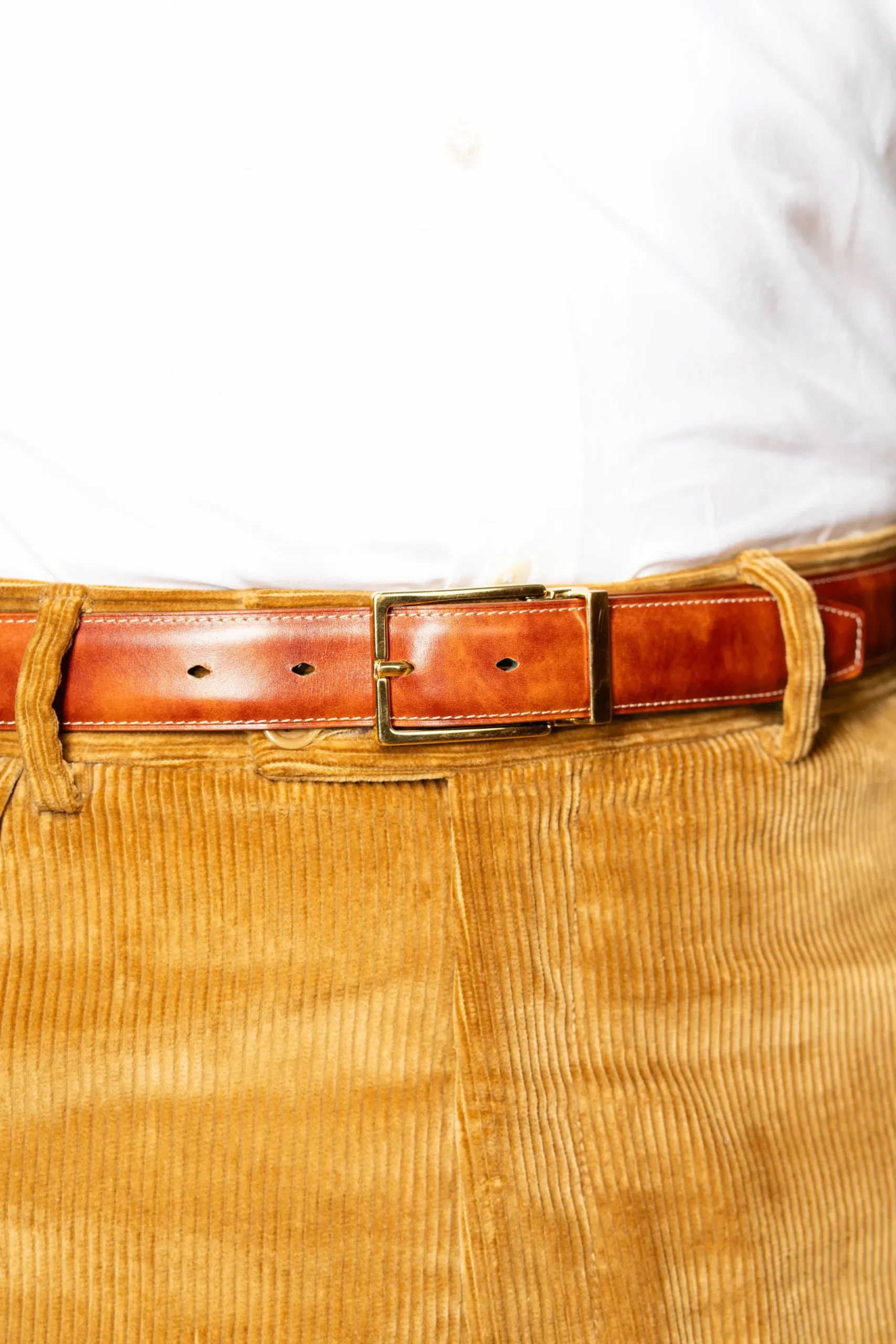 Toffee Brown Museum Calf Leather Belt