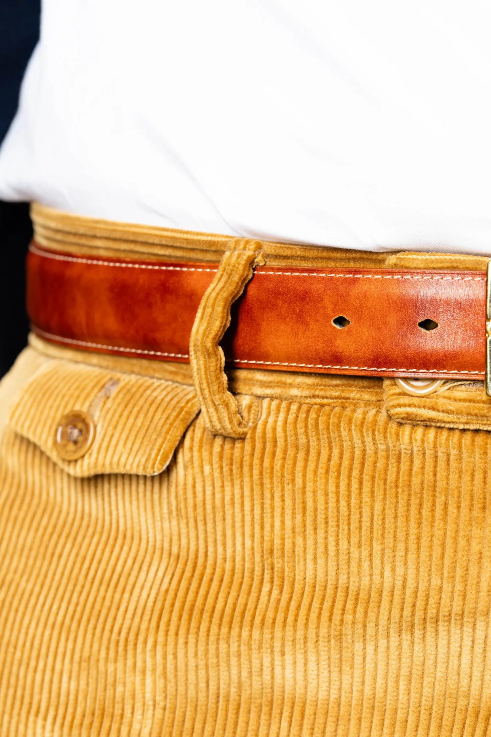 Toffee Brown Museum Calf Leather Belt