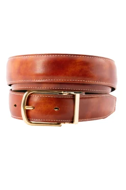 Toffee Brown Museum Calf Leather Belt
