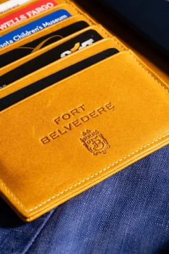 Vintage Gold Full-Grain Leather Passport Holder