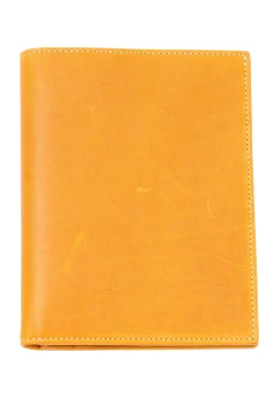 Vintage Gold Full-Grain Leather Passport Holder