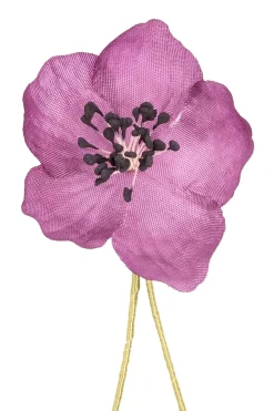Violet & Black Christmas Rose Boutonnière Flower