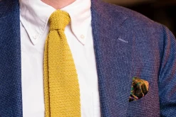Violet & Green Paisley Silk Pocket Square