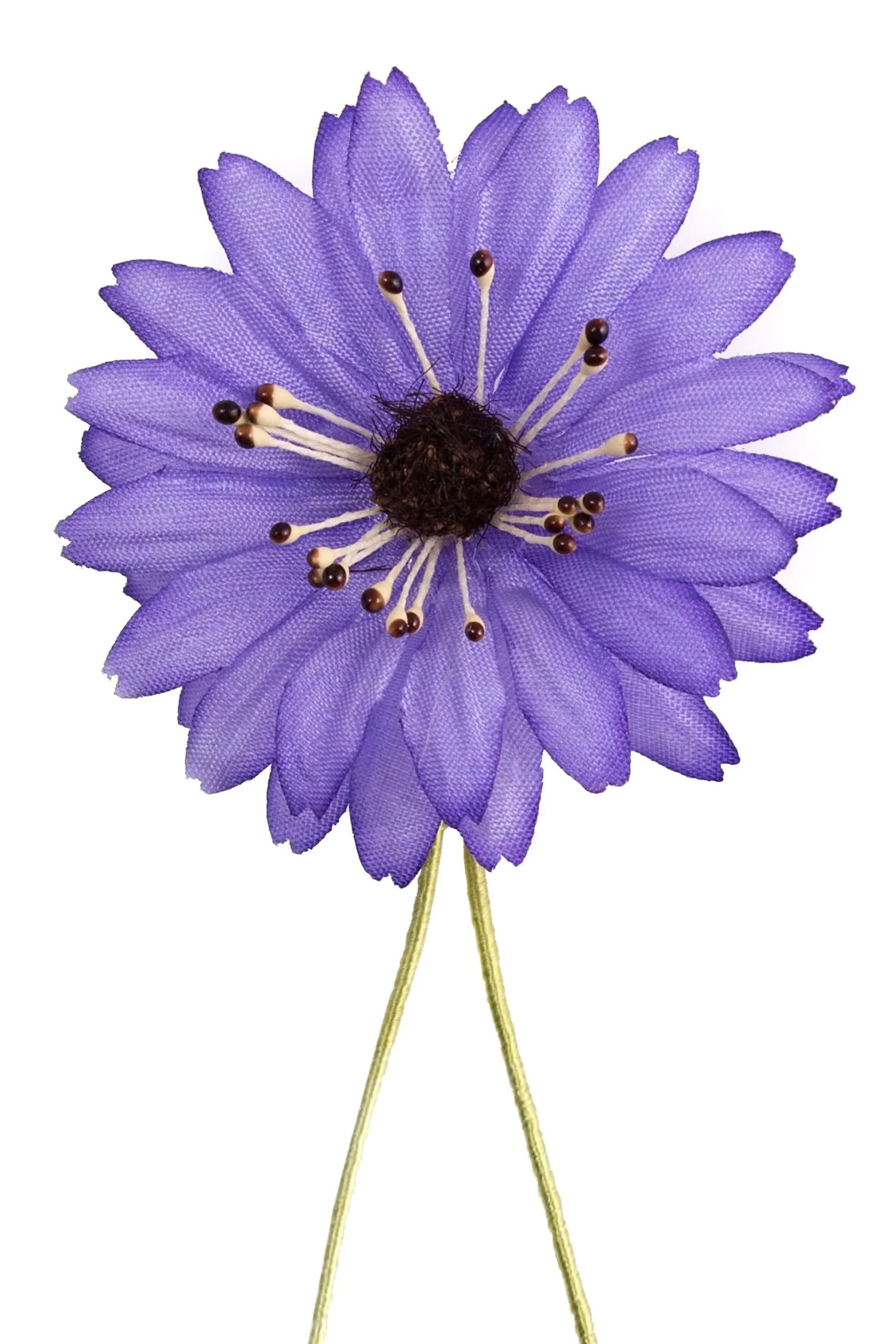 Violet Marguerite Silk Boutonnière Flower