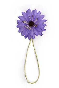Violet Marguerite Silk Boutonnière Flower