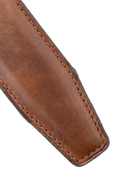 Walnut Brown Museum Calf Leather Belt