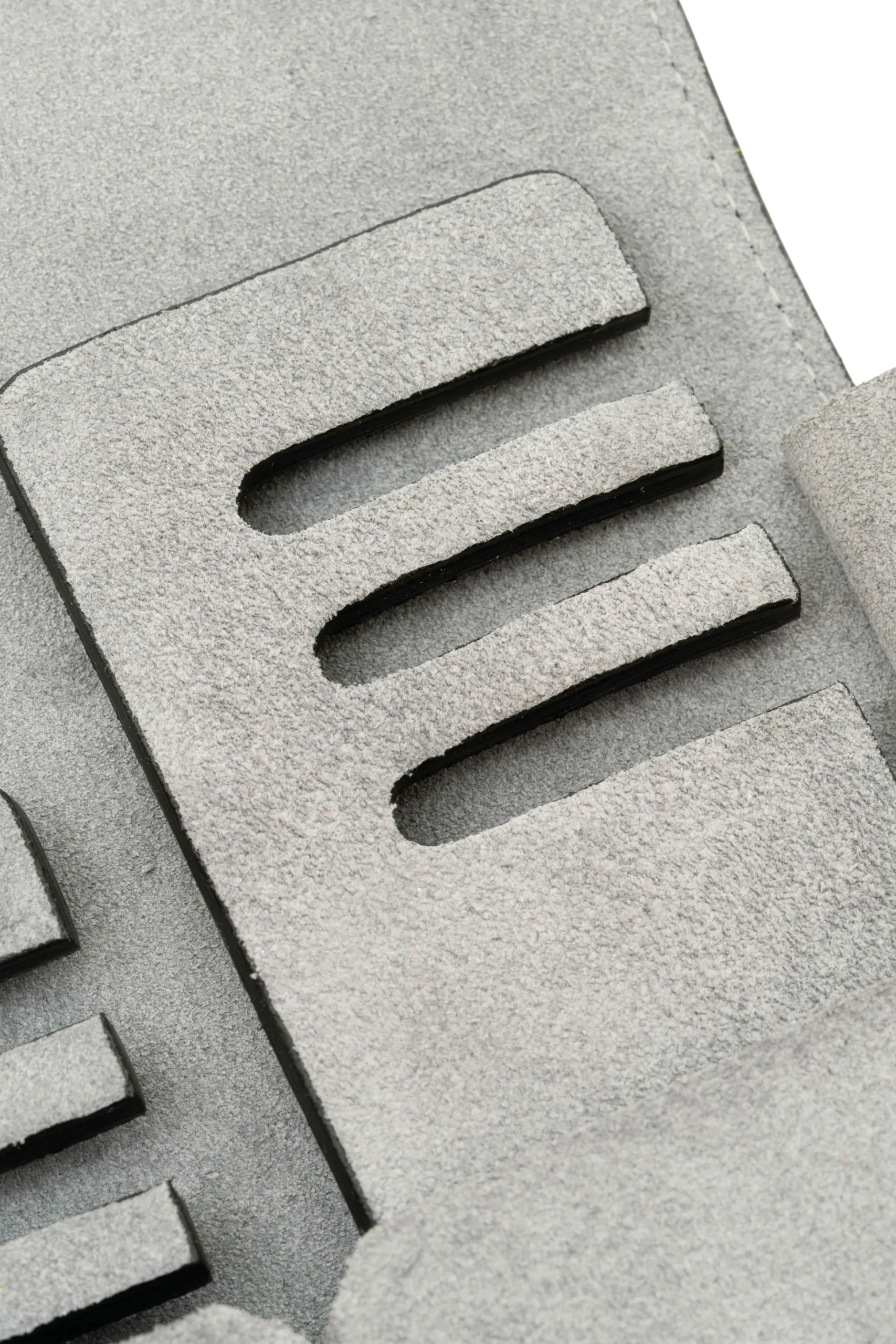 2-Watch Black Togo & Gray Suede Leather Watch Case