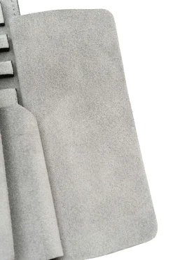 3-Watch Black Togo & Gray Suede Leather Watch Case