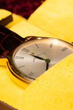 3-Watch Saddle Brown & Sunflower Suede Leather Watch Case