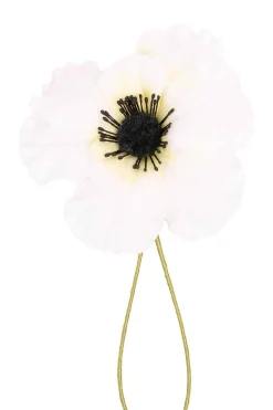 White Anemone Boutonnière Flower