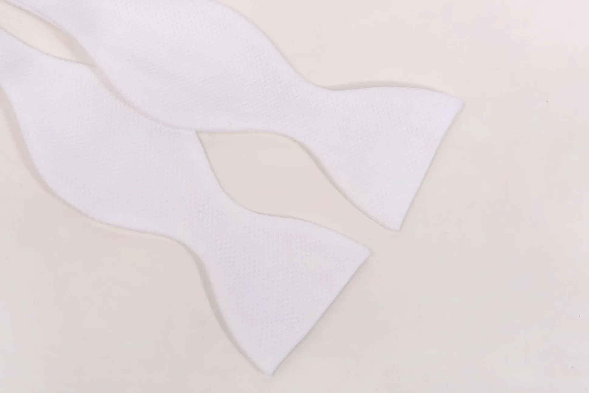 White Butterfly Marcella Pique Bow Tie