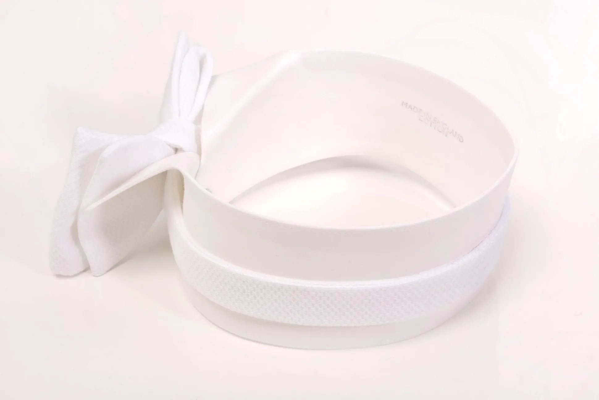 White Butterfly Marcella Pique Bow Tie