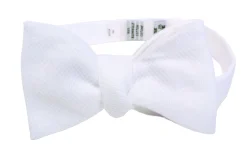 White Butterfly Marcella Pique Bow Tie