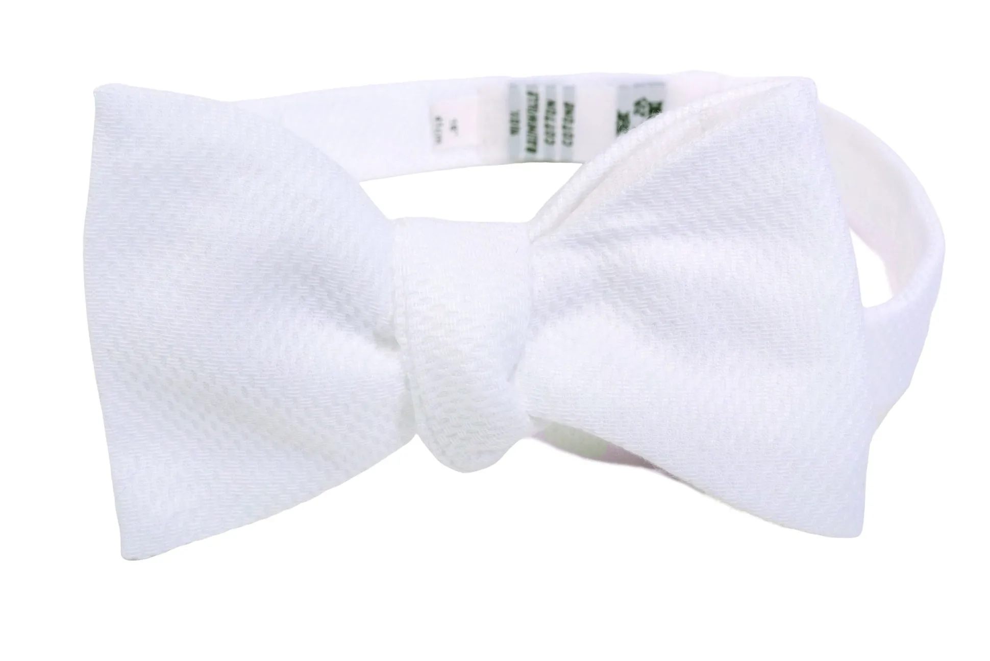 White Butterfly Marcella Pique Bow Tie