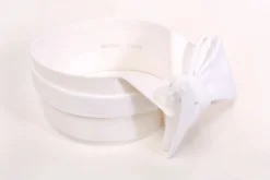 White Butterfly Marcella Pique Bow Tie