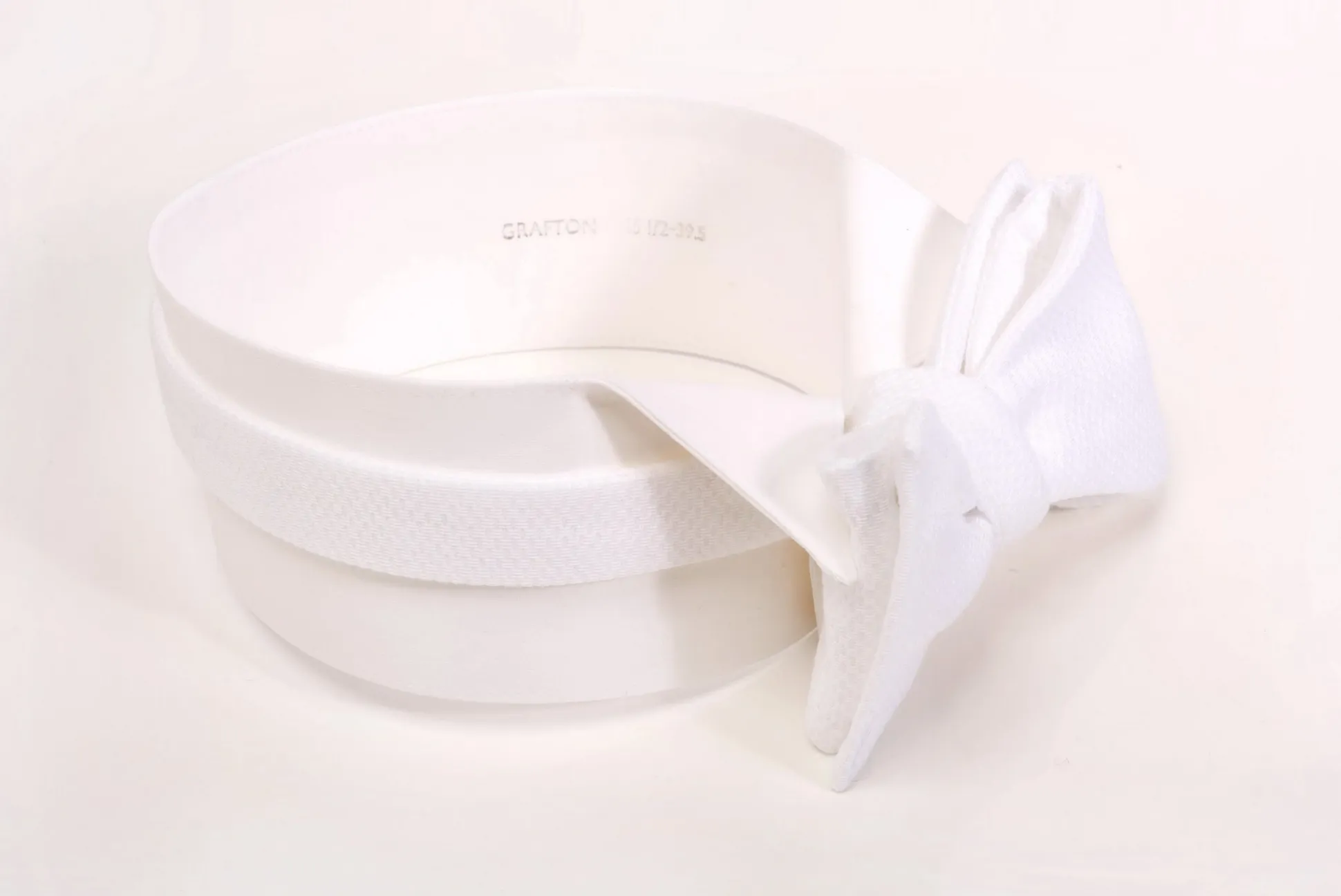 White Butterfly Marcella Pique Bow Tie