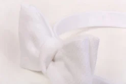 White Butterfly Marcella Pique Bow Tie